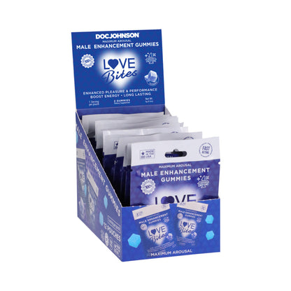 DOC JOHNSON - LOVE BITES MALE ENHANCEMENT GUMMIES 2-PACK 12-PIECE DISPLAY