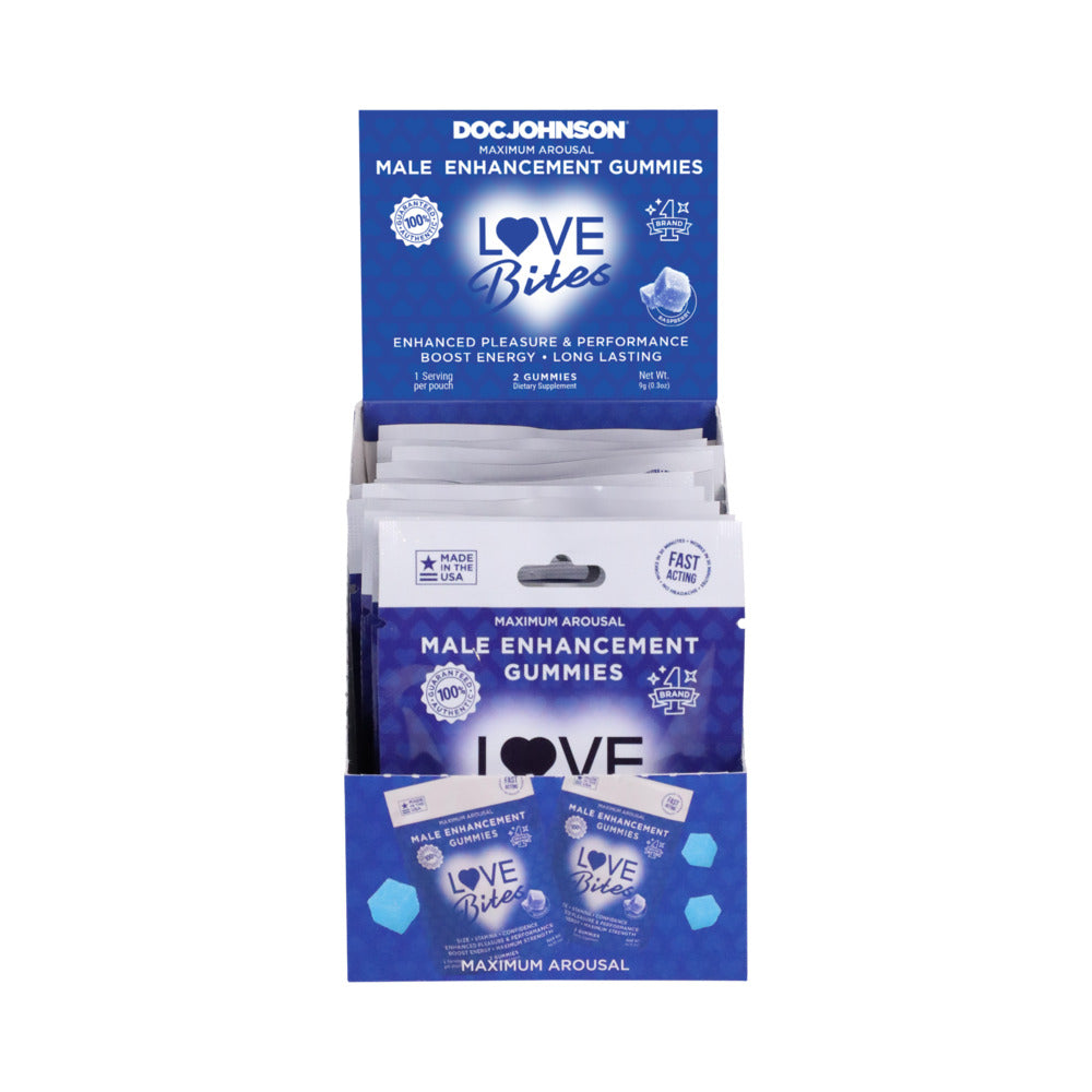 DOC JOHNSON - LOVE BITES MALE ENHANCEMENT GUMMIES 2-PACK 12-PIECE DISPLAY