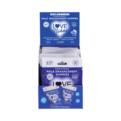DOC JOHNSON - LOVE BITES MALE ENHANCEMENT GUMMIES 2-PACK 12-PIECE DISPLAY