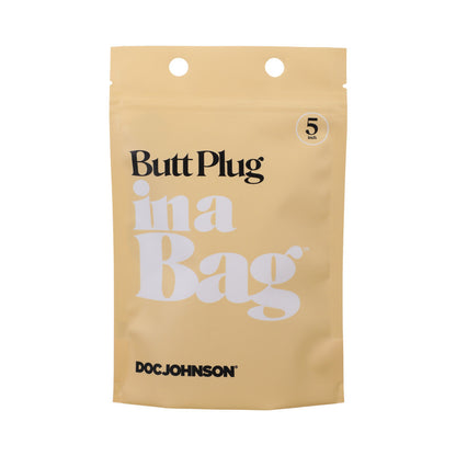 DOC JOHNSON - BUTT PLUG IN A BAG 5 IN. SILICONE BLACK