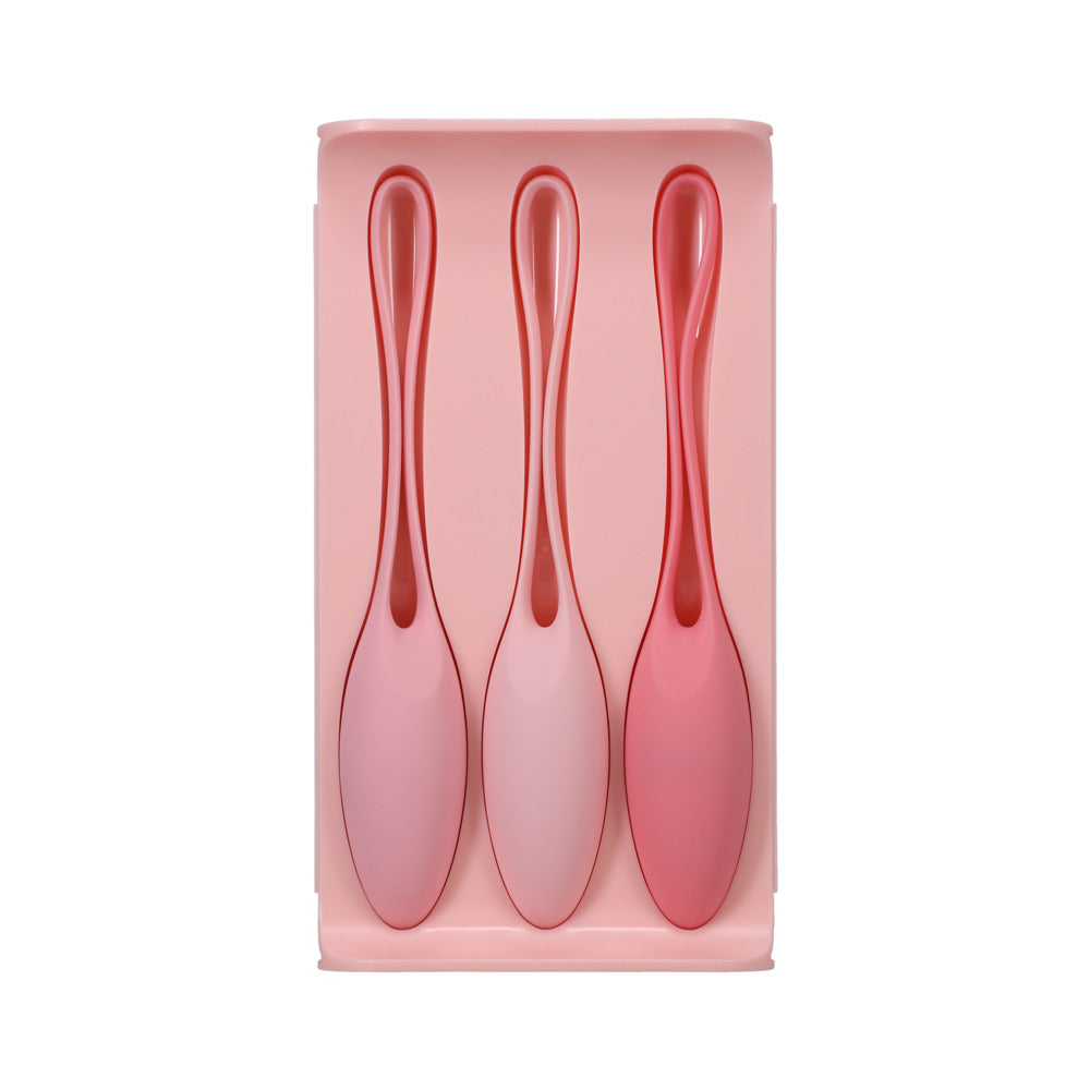 DOC JOHNSON - KEGEL TRAINER SET IN A BAG 3-PIECE SILICONE PINK