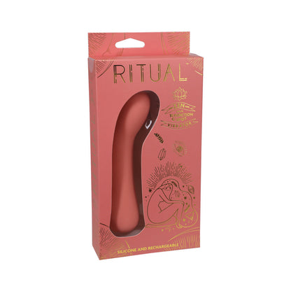 DOC JOHNSON - RITUAL ZEN RECHARGEABLE SILICONE G-SPOT VIBRATOR CORAL