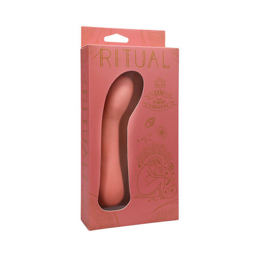 DOC JOHNSON - RITUAL ZEN RECHARGEABLE SILICONE G-SPOT VIBRATOR CORAL