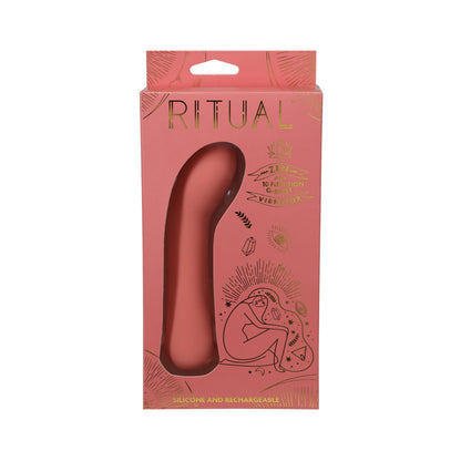 DOC JOHNSON - RITUAL ZEN RECHARGEABLE SILICONE G-SPOT VIBRATOR CORAL