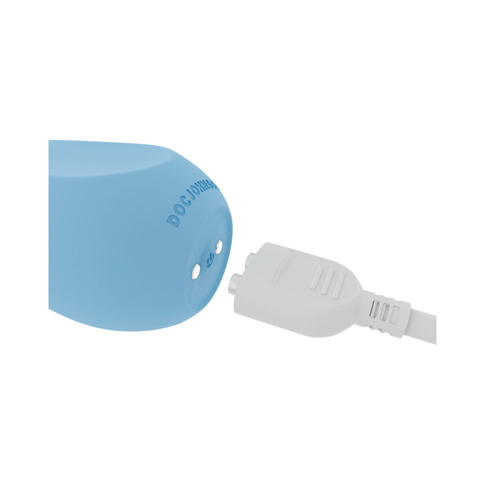 DOC JOHNSON - RITUAL EUPHORIA RECHARGEABLE SILICONE WAND VIBRATOR BLUE