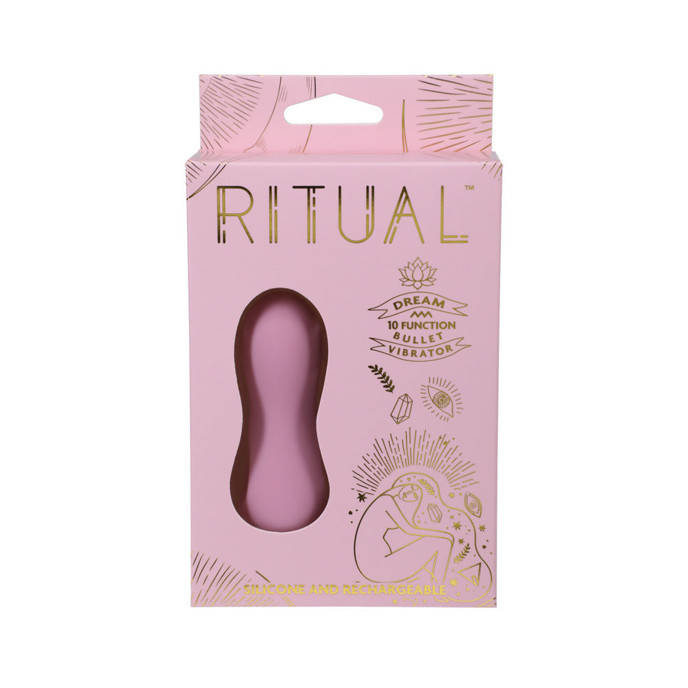 DOC JOHNSON - RITUAL DREAM RECHARGEABLE SILICONE BULLET VIBRATOR PINK