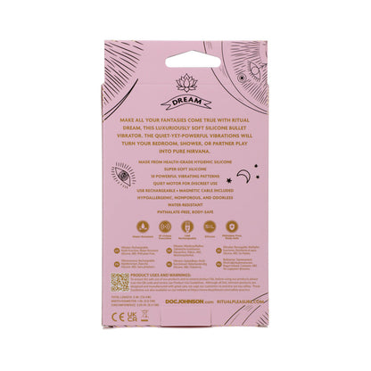 RITUAL DREAM RECHARGEABLE SILICONE BULLET VIBRATOR PINK