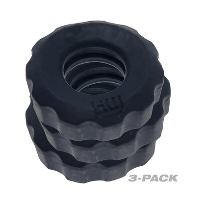 OXBALLS - HUNKYJUNK SUPERHUJ 3-PACK COCKRINGS TAR ICE