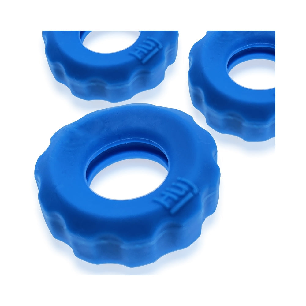 OXBALLS - HUNKYJUNK SUPERHUJ 3-PACK COCKRINGS TEAL ICE