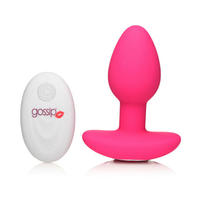 CURVE TOYS GOSSIP POP ROCKER RECHARGEABLE REMOTE-CONTROLLED SILICONE VIBRATING ANAL PLUG MAGENTA