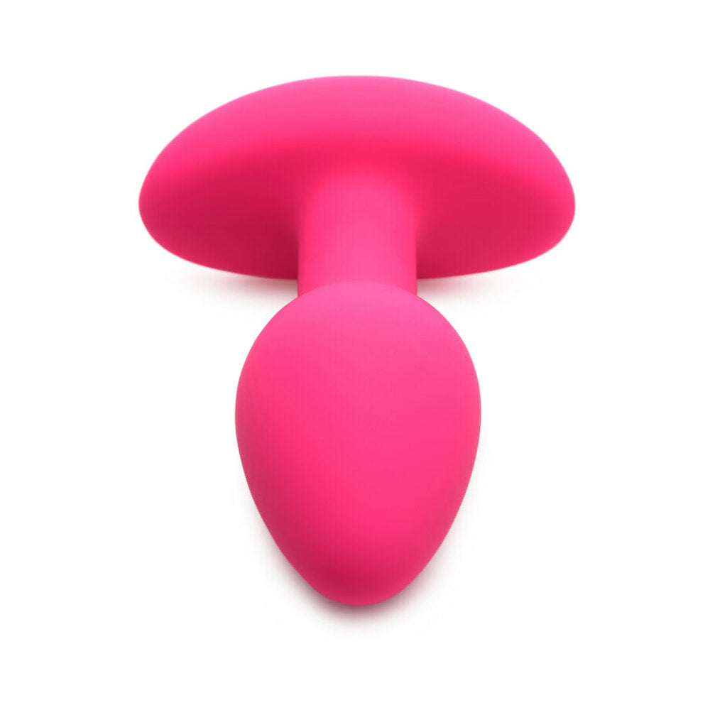 CURVE TOYS GOSSIP POP ROCKER RECHARGEABLE REMOTE-CONTROLLED SILICONE VIBRATING ANAL PLUG MAGENTA