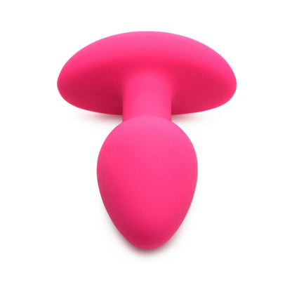 CURVE TOYS GOSSIP POP ROCKER RECHARGEABLE REMOTE-CONTROLLED SILICONE VIBRATING ANAL PLUG MAGENTA