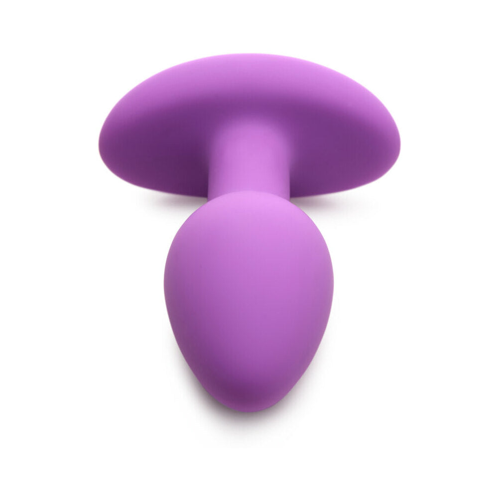 CURVE TOYS GOSSIP POP ROCKER RECHARGEABLE REMOTE-CONTROLLED SILICONE VIBRATING ANAL PLUG VIOLET