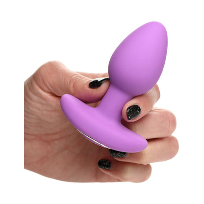 CURVE TOYS GOSSIP POP ROCKER RECHARGEABLE REMOTE-CONTROLLED SILICONE VIBRATING ANAL PLUG VIOLET