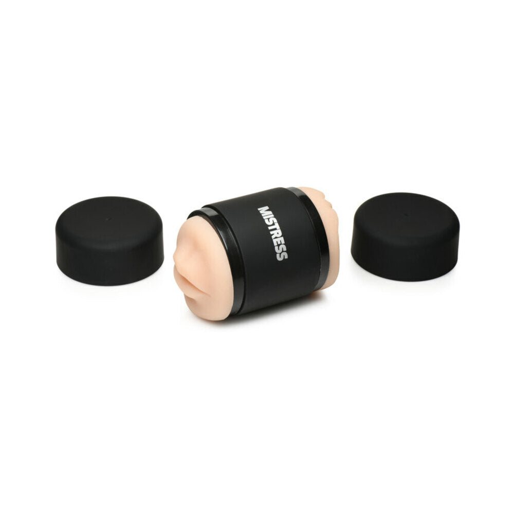 CURVE NOVELTIES - CURVE TOYS MISTRESS DOUBLE SHOT MINI MASTURBATOR MOUTH & PUSSY LIGHT