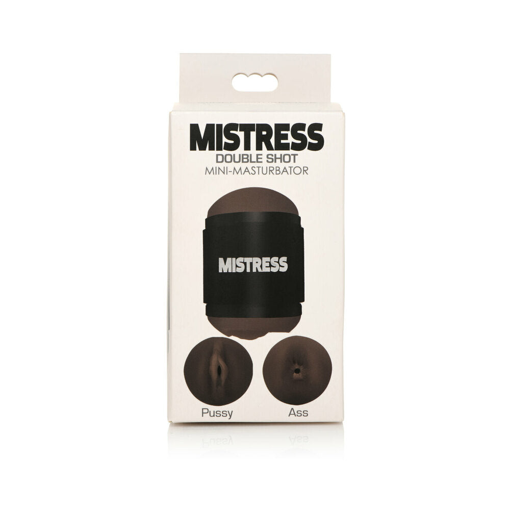 CURVE NOVELTIES - CURVE TOYS MISTRESS DOUBLE SHOT MINI MASTURBATOR PUSSY & ASS DARK