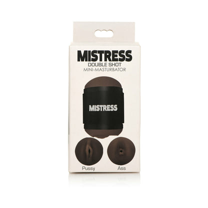 CURVE NOVELTIES - CURVE TOYS MISTRESS DOUBLE SHOT MINI MASTURBATOR PUSSY & ASS DARK