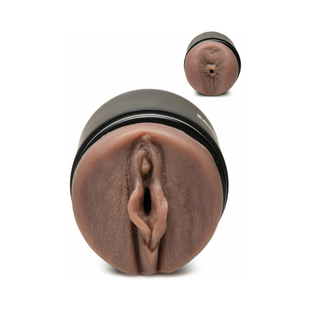 CURVE NOVELTIES - CURVE TOYS MISTRESS DOUBLE SHOT MINI MASTURBATOR PUSSY & ASS DARK