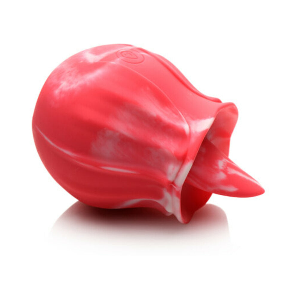 CURVE NOVELTIES - CURVE TOYS GOSSIP CUM INTO BLOOM RECHARGEABLE SILICONE LICKING ROSE PINK TWIRL