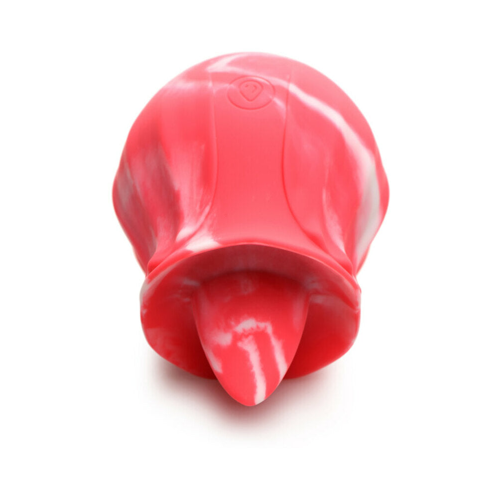 CURVE NOVELTIES - CURVE TOYS GOSSIP CUM INTO BLOOM RECHARGEABLE SILICONE LICKING ROSE PINK TWIRL