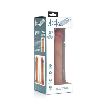 CURVE NOVELTIES - CURVE TOYS JOCK DUAL DENSITY 8 IN. SILICONE DILDO WITH SUCTION CUP LIGHT
