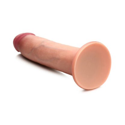 CURVE NOVELTIES - CURVE TOYS JOCK DUAL DENSITY 8 IN. SILICONE DILDO WITH SUCTION CUP LIGHT