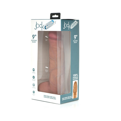 CURVE NOVELTIES - CURVE TOYS JOCK DUAL DENSITY 9 IN. SILICONE DILDO WITH BALLS & SUCTION CUP LIGHT