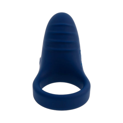 PLAYBOY PLEASURE POINT RECHARGEABLE COCKRING SILICONE NAVY BLUE