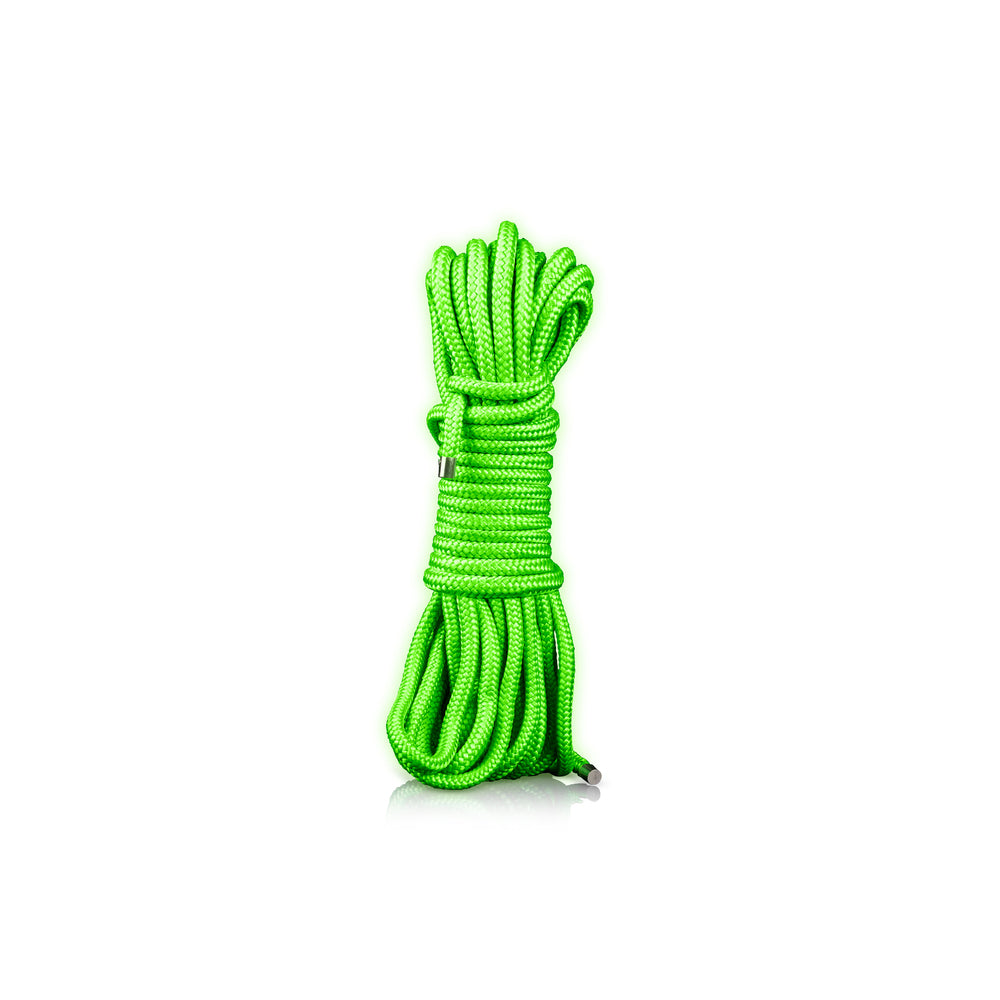 SHOTS - OUCH! GLOW IN THE DARK ROPE 10 M / 33 FT. NEON GREEN