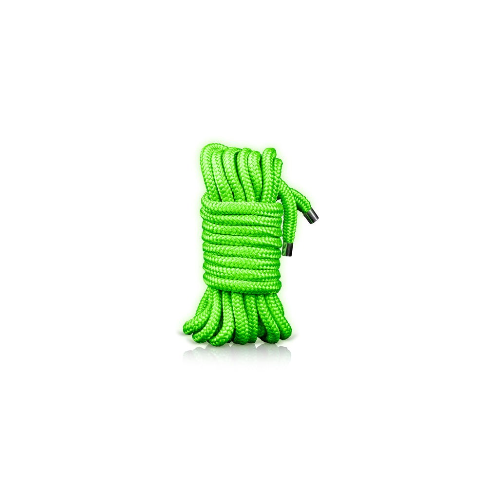 SHOTS - OUCH! GLOW IN THE DARK ROPE 5 M / 16 FT. NEON GREEN