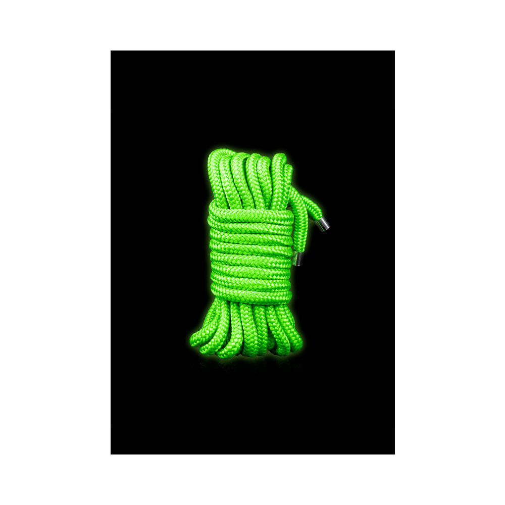 OUCH! GLOW IN THE DARK ROPE 5 M / 16 FT. NEON GREEN