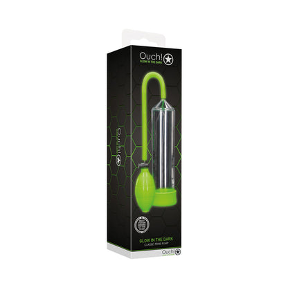 OUCH! GLOW IN THE DARK CLASSIC PENIS PUMP NEON GREEN