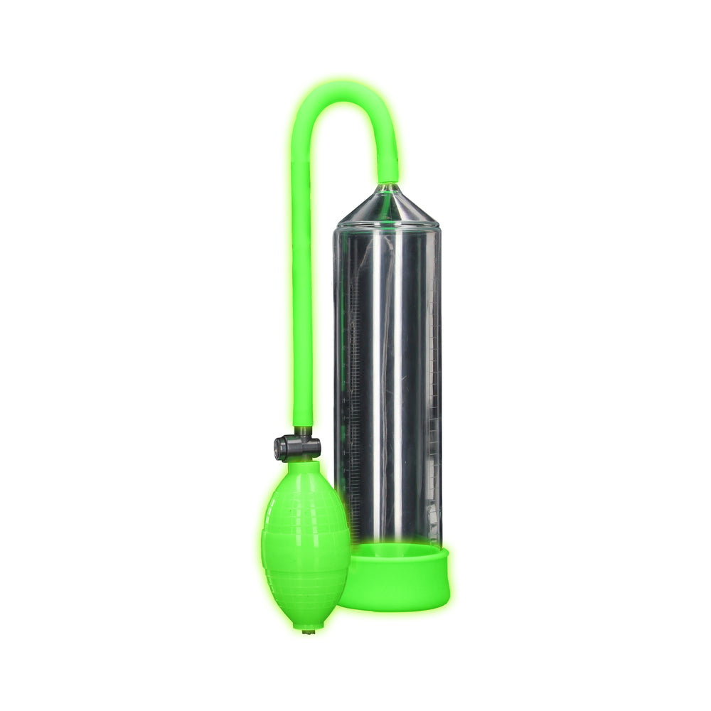 OUCH! GLOW IN THE DARK CLASSIC PENIS PUMP NEON GREEN