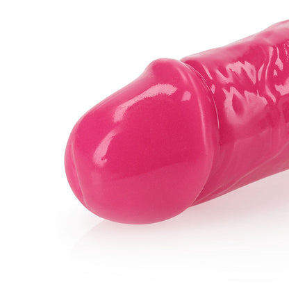 REALROCK GLOW IN THE DARK DOUBLE DONG 12 IN. DUAL-ENDED DILDO NEON PINK