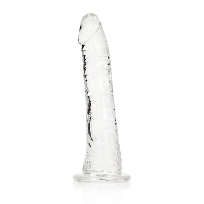 REALROCK CRYSTAL CLEAR SLIM 6 IN. DILDO CLEAR