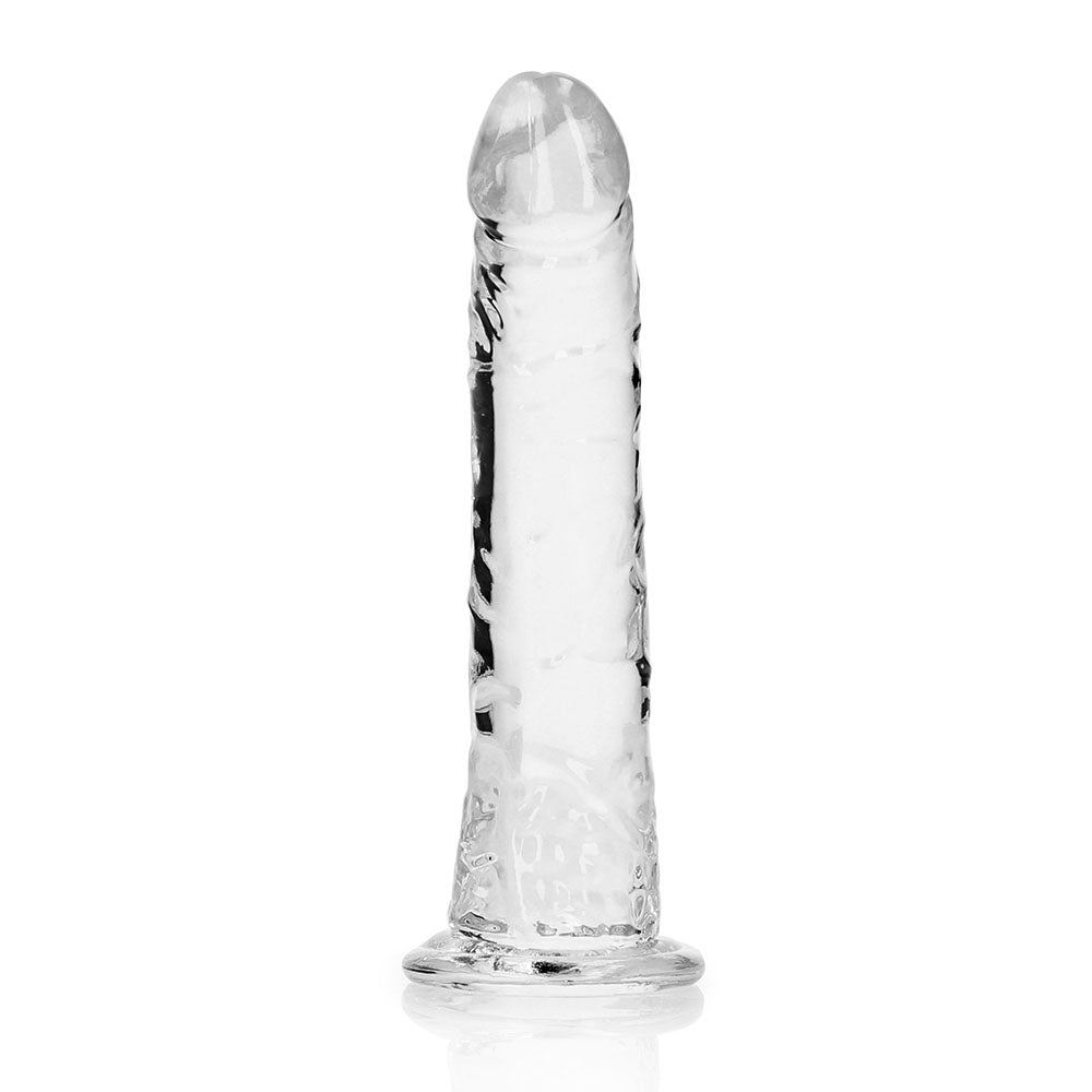 REALROCK CRYSTAL CLEAR SLIM 6 IN. DILDO CLEAR