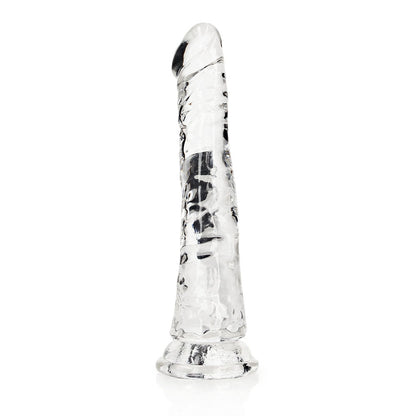 REALROCK CRYSTAL CLEAR SLIM 6 IN. DILDO CLEAR