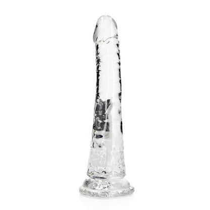 REALROCK CRYSTAL CLEAR SLIM 7 IN. DILDO CLEAR
