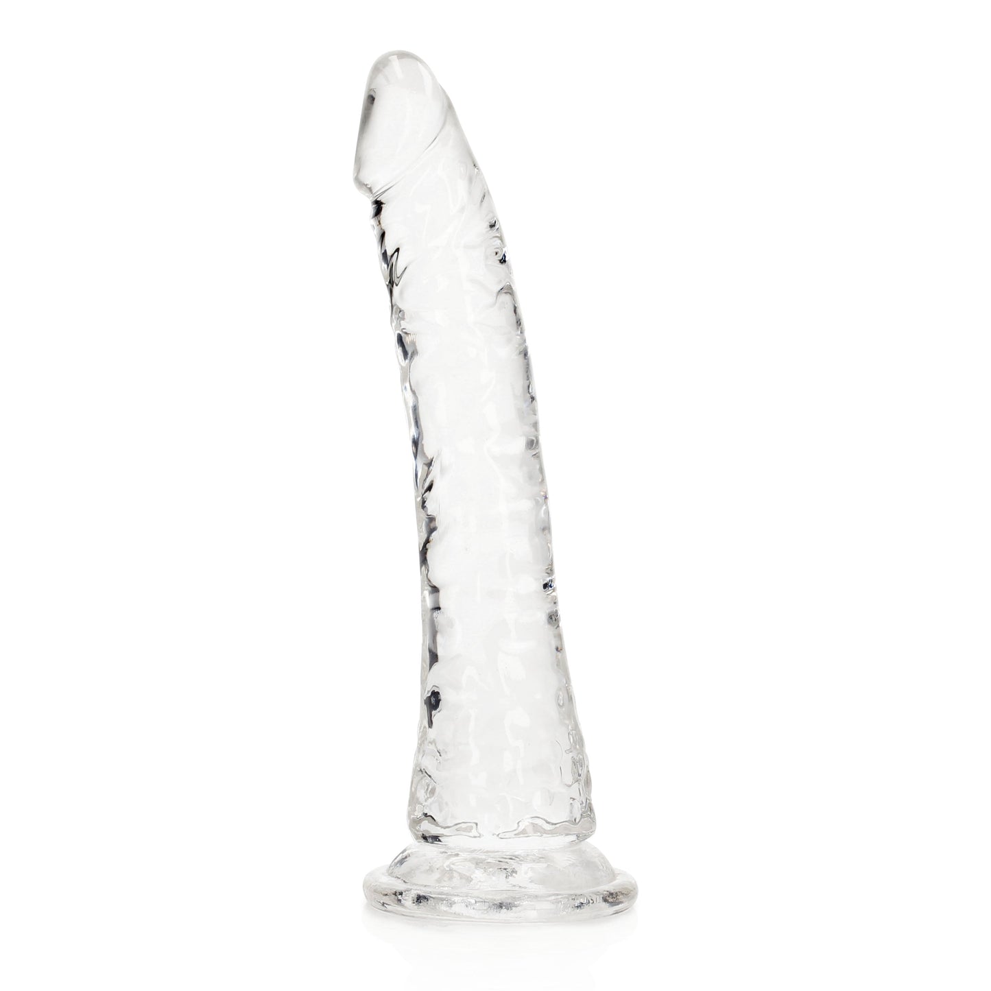 REALROCK CRYSTAL CLEAR SLIM 7 IN. DILDO CLEAR