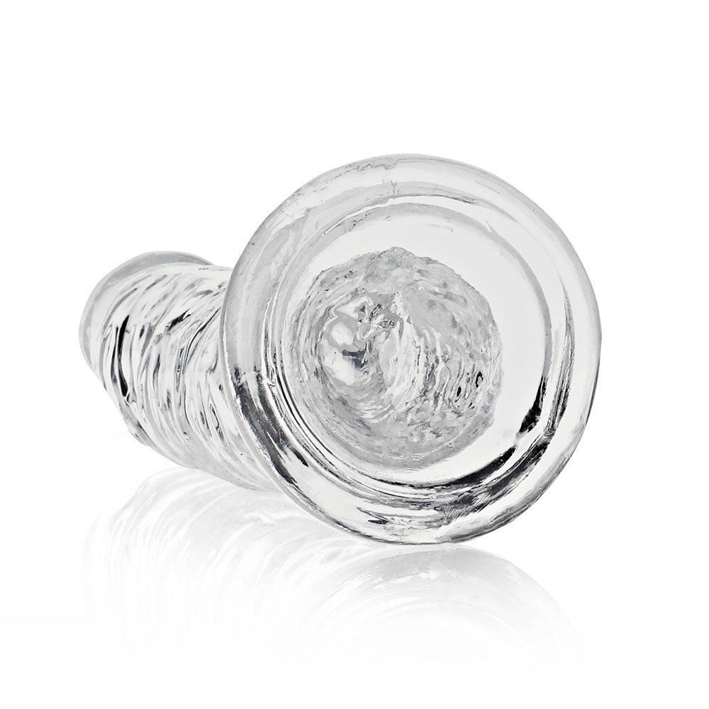 SHOTS - REALROCK CRYSTAL CLEAR SLIM 8 IN. DILDO CLEAR