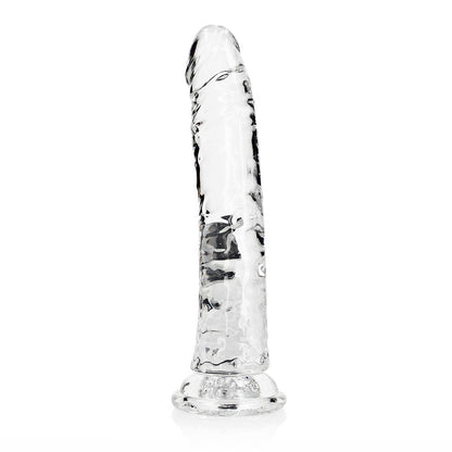 SHOTS - REALROCK CRYSTAL CLEAR SLIM 9 IN. DILDO CLEAR