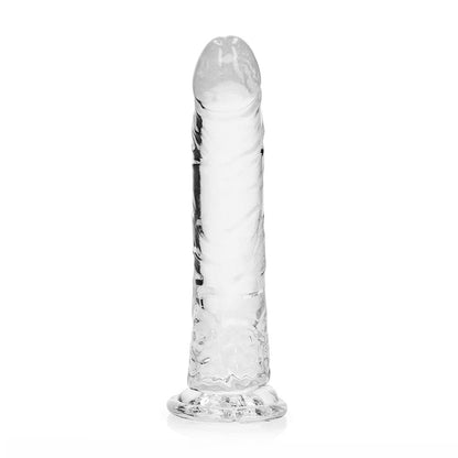 SHOTS - REALROCK CRYSTAL CLEAR SLIM 9 IN. DILDO CLEAR