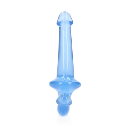 REALROCK CRYSTAL CLEAR 6 IN. STRAPLESS STRAP-ON DILDO BLUE