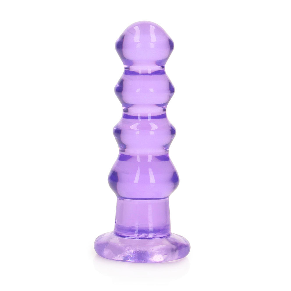 REALROCK CRYSTAL CLEAR CURVY 5.5 IN. DILDO/PLUG