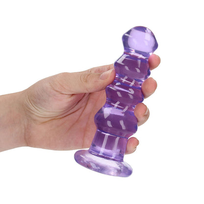 REALROCK CRYSTAL CLEAR CURVY 5.5 IN. DILDO/PLUG