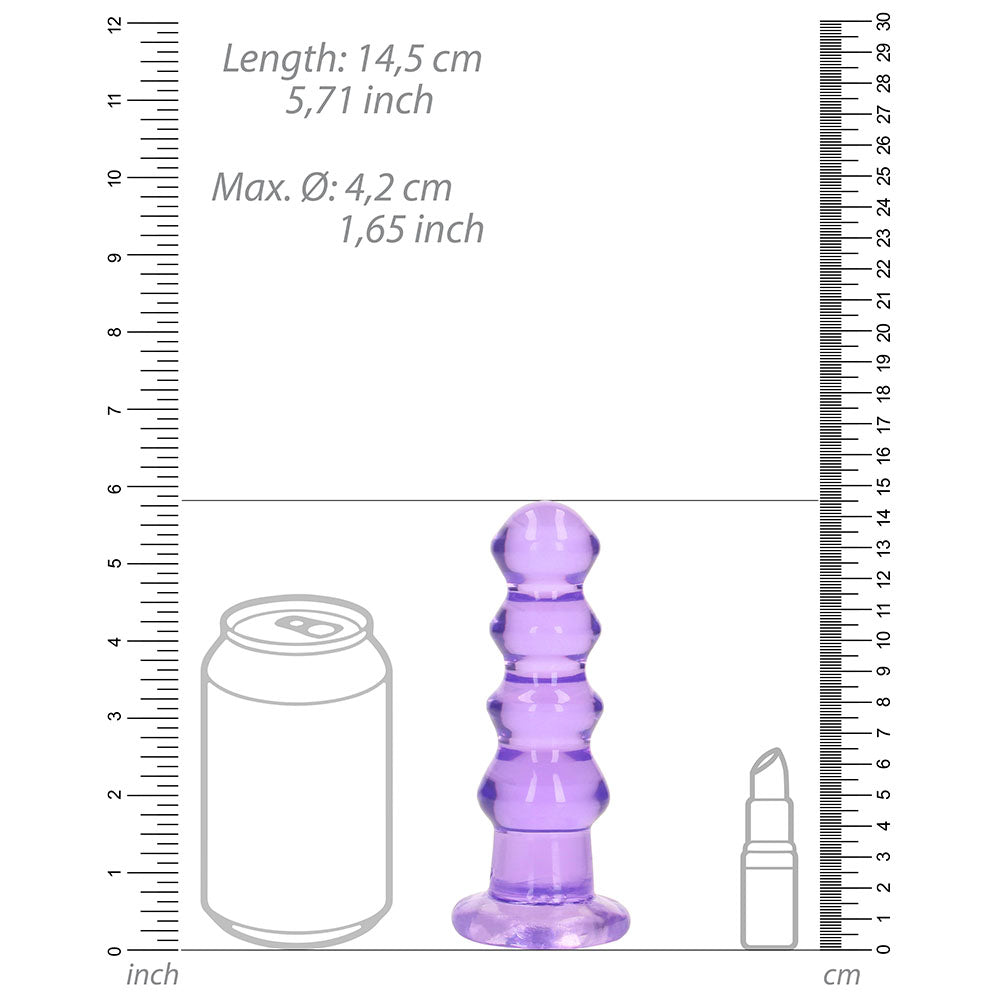 REALROCK CRYSTAL CLEAR CURVY 5.5 IN. DILDO/PLUG