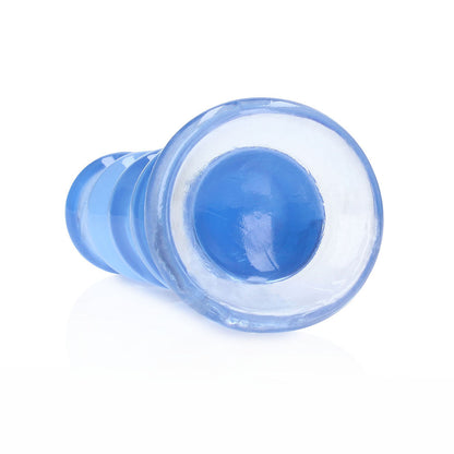 REALROCK CRYSTAL CLEAR CURVY 5.5 IN. DILDO/PLUG BLUE