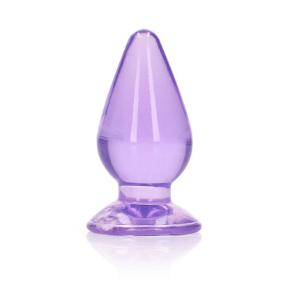 REALROCK CRYSTAL CLEAR 3.5 IN. ANAL PLUG PURPLE
