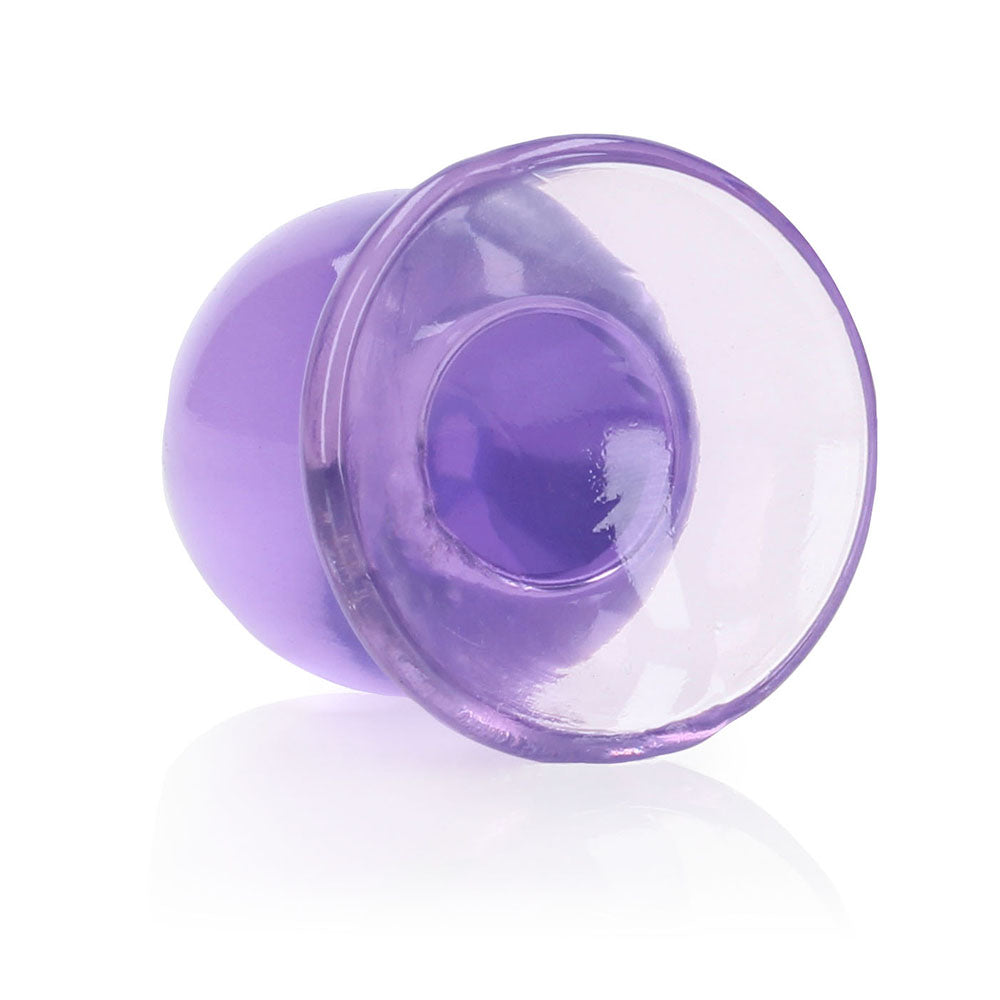REALROCK CRYSTAL CLEAR 3.5 IN. ANAL PLUG PURPLE
