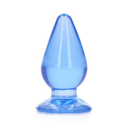 SHOTS - REALROCK CRYSTAL CLEAR 4.5 IN. ANAL PLUG BLUE